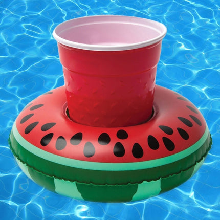 Inflatable Watermelon Shaped Floating Drink Holder, Inflated Size: About 19 x 19cm-garmade.com