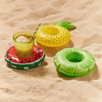 Inflatable Watermelon Shaped Floating Drink Holder, Inflated Size: About 19 x 19cm-garmade.com