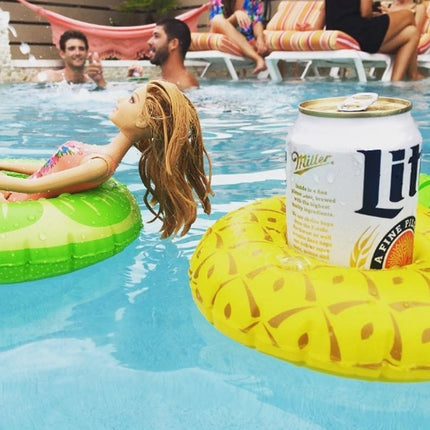 Inflatable Lemon Shaped Floating Drink Holder, Inflated Size: About 19 x 19cm-garmade.com