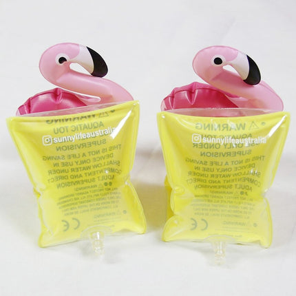 Children Inflatable Flamingo Shape Arm Bands Floatation Sleeves Water Wings Swimming Floats, Size: 16x20x15cm-garmade.com