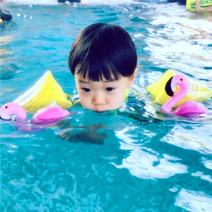 Children Inflatable Flamingo Shape Arm Bands Floatation Sleeves Water Wings Swimming Floats, Size: 16x20x15cm-garmade.com