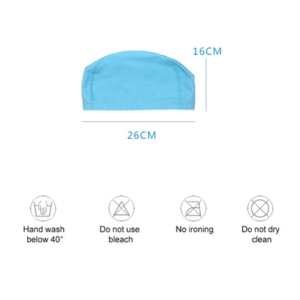 Adult Waterproof PU Coating Stretchy Swimming Cap Keep Long Hair Dry Ear Protection Swim Cap (Blue)-garmade.com