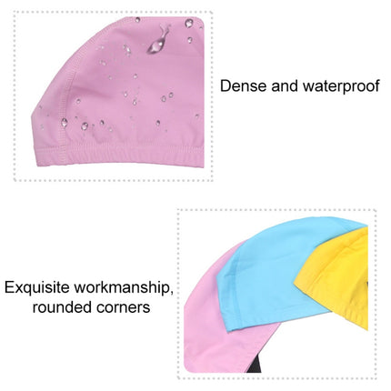 Adult Waterproof PU Coating Stretchy Swimming Cap Keep Long Hair Dry Ear Protection Swim Cap (Silver)-garmade.com
