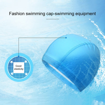 Adult Waterproof PU Coating Stretchy Swimming Cap Keep Long Hair Dry Ear Protection Swim Cap (Silver)-garmade.com