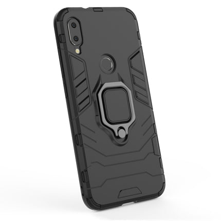 PC + TPU Shockproof Protective Case for Xiaomi Mi Play, with Magnetic Ring Holder (Black)-garmade.com