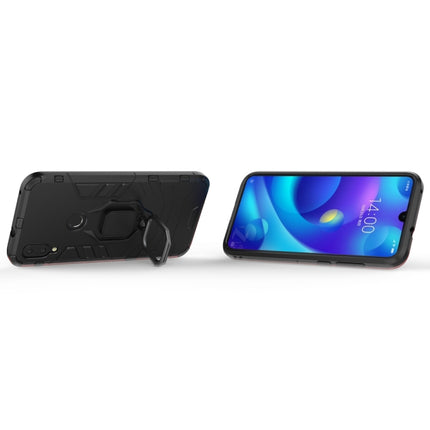 PC + TPU Shockproof Protective Case for Xiaomi Mi Play, with Magnetic Ring Holder (Black)-garmade.com