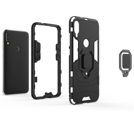 PC + TPU Shockproof Protective Case for Xiaomi Mi Play, with Magnetic Ring Holder (Red)-garmade.com