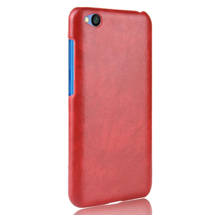 Shockproof Litchi Texture PC + PU Protective Case for Xiaomi Redmi Go (Red)-garmade.com