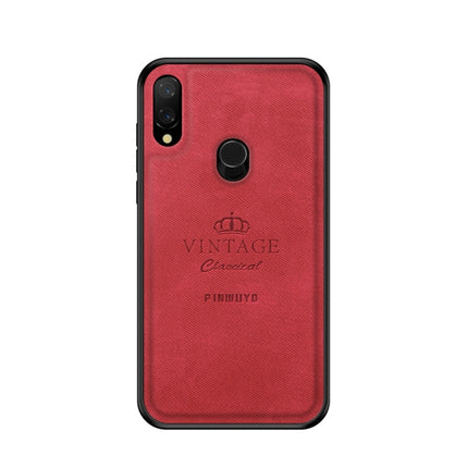 PINWUYO Shockproof Waterproof Full Coverage PC + TPU + Skin Protective Case for Xiaomi Redmi Note 7(Red)-garmade.com