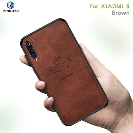 PINWUYO Shockproof Waterproof Full Coverage PC + TPU + Skin Protective Case for Xiaomi Mi 9(Brown)-garmade.com