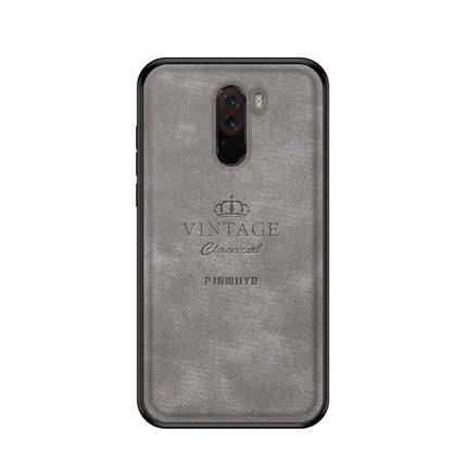 PINWUYO Shockproof Waterproof Full Coverage PC + TPU + Skin Protective Case for Xiaomi Pocophone F1 (Grey)-garmade.com