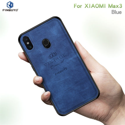 PINWUYO Shockproof Waterproof Full Coverage PC + TPU + Skin Protective Case for Xiaomi Mi Max 3 (Blue)-garmade.com