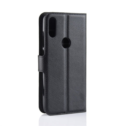 Litchi Texture Horizontal Flip Leather Case for Xiaomi Redmi Note 7, with Wallet & Holder & Card Slots (Black)-garmade.com