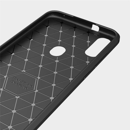 Brushed Texture Carbon Fiber TPU Case for Xiaomi Mi Play (Navy Blue)-garmade.com