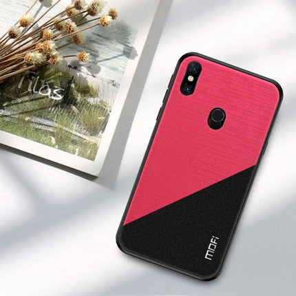 MOFI Shockproof TPU + PC + Cloth Pasted Case for Xiaomi Mix 3 (Rose Red)-garmade.com