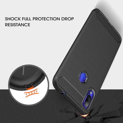 Brushed Texture Carbon Fiber TPU Case for Xiaomi Redmi Note 7 / Redmi Note 7 Pro(Black)-garmade.com