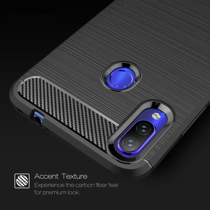 Brushed Texture Carbon Fiber TPU Case for Xiaomi Redmi Note 7 / Redmi Note 7 Pro(Navy Blue)-garmade.com