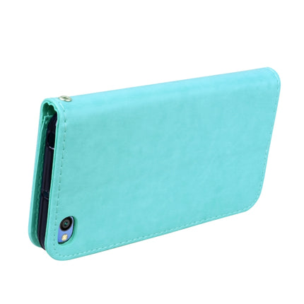 Rose Embossed Horizontal Flip PU Leather Case for Xiaomi Redmi Go, with Holder & Card Slots & Wallet(Green)-garmade.com