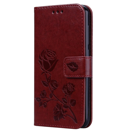 Rose Embossed Horizontal Flip PU Leather Case for Xiaomi Redmi Go, with Holder & Card Slots & Wallet(Brown)-garmade.com