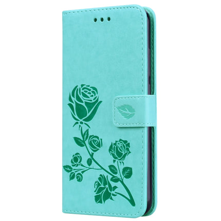 Rose Embossed Horizontal Flip PU Leather Case for Xiaomi Redmi Note 7, with Holder & Card Slots & Wallet(Green)-garmade.com