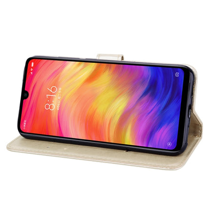 Rose Embossed Horizontal Flip PU Leather Case for Xiaomi Redmi Note 7, with Holder & Card Slots & Wallet(Gold)-garmade.com