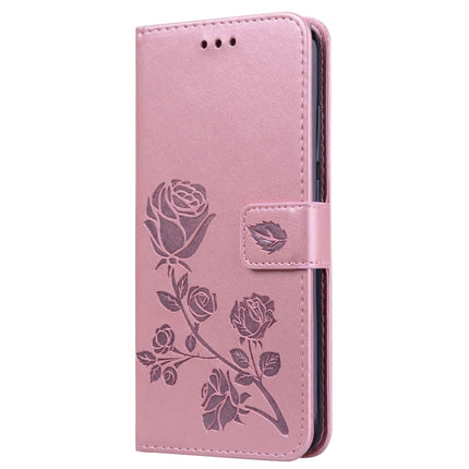 Rose Embossed Horizontal Flip PU Leather Case for Xiaomi Redmi Note 7, with Holder & Card Slots & Wallet(Rose Gold)-garmade.com