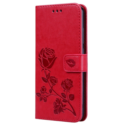 Rose Embossed Horizontal Flip PU Leather Case for Xiaomi Redmi Note 7, with Holder & Card Slots & Wallet(Red)-garmade.com