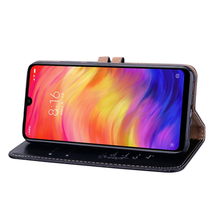 Business Style Oil Wax Texture Horizontal Flip Leather Case for Xiaomi Redmi Note7, with Holder & Card Slots & Wallet(Black)-garmade.com