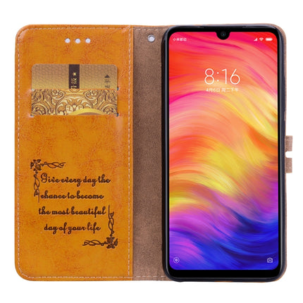 Business Style Oil Wax Texture Horizontal Flip Leather Case for Xiaomi Redmi Note7, with Holder & Card Slots & Wallet(Brown)-garmade.com