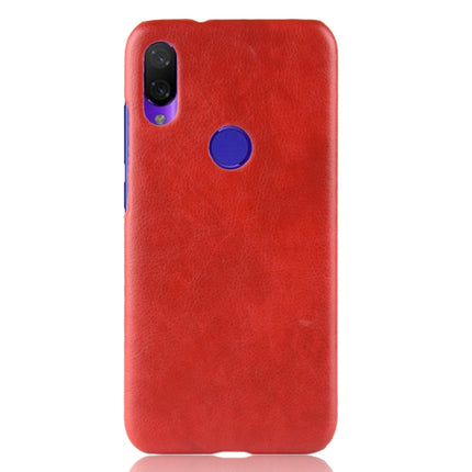 Shockproof Litchi Texture PC + PU Case for Xiaomi Redmi Note 7 (Red)-garmade.com