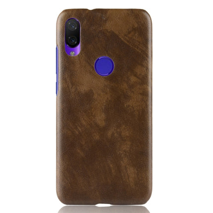 Shockproof Litchi Texture PC + PU Case for Xiaomi Redmi Note 7 (Brown)-garmade.com