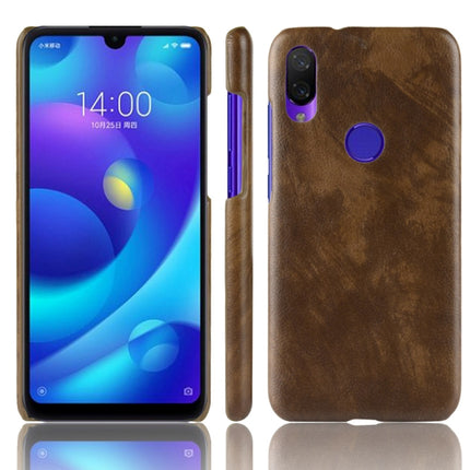 Shockproof Litchi Texture PC + PU Case for Xiaomi Redmi Note 7 (Brown)-garmade.com