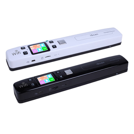 iScan02 WiFi Double Roller Mobile Document Portable Handheld Scanner with LED Display, Support 1050DPI / 600DPI / 300DPI / PDF / JPG / TF(White)-garmade.com