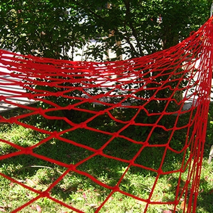 2 PCS Hanging Nylon Mesh Rope Hammock Sleeping Hanging Bed for Hiking / Camping / Outdoor Travel / Sports / Beach / Yard(Red)-garmade.com