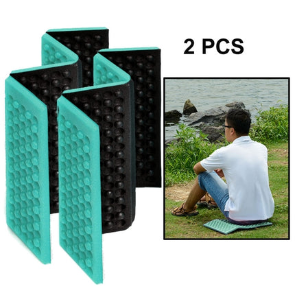2 PCS Portable Folding Mobile Cellular Massage Cushion Outdoors Damp Proof Picnic Seat Mats EVA Pad(Green)-garmade.com
