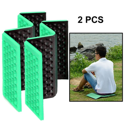 2 PCS Portable Folding Mobile Cellular Massage Cushion Outdoors Damp Proof Picnic Seat Mats EVA Pad(Light Green)-garmade.com