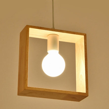 YWXLight Home Decoration Personality Creative Simple Solid Wood Geometric Pendant Lights (Square)-garmade.com