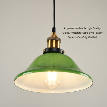 YWXLight LED Industrial Edison Vintage Style Hanging lamp Green Emerald Glass Pendant Light with E27 Bulb (Warm White)-garmade.com