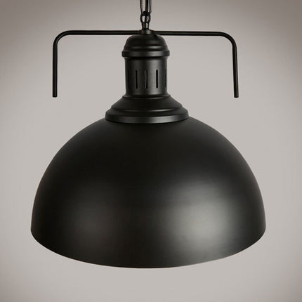 YWXLight Retro Industrial Pendant Light Creative Single Head Iron Art Hanging Lamp E27 Bulb Perfect for Kitchen Dining Room Bedroom Living Room (Color:Black Size: + Cold White)-garmade.com