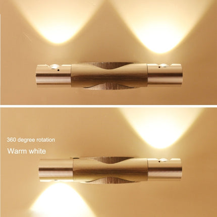 YWXLight 6W 360 Degrees Rotation Wall Lamp LED Nightlight, AC 110-240V (Warm White)-garmade.com