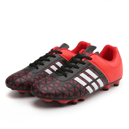 Comfortable and Lightweight PU Soccer Shoes for Children & Adult (Color:Red Size:35)-garmade.com