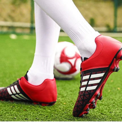 Comfortable and Lightweight PU Soccer Shoes for Children & Adult (Color:Red Size:35)-garmade.com