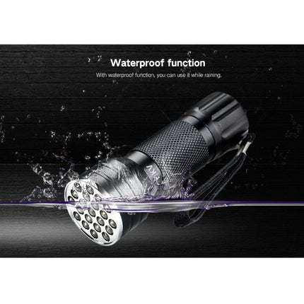 YWXLight UV 21 LEDs 395NM Ultra Violet Torch LED Flashlight Light Lamp Detector for Dog Urine Pet Stains-garmade.com