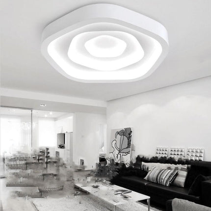 Rose Shape Modern Living Room Bedroom Minimalist LED Ceiling Lamp, Diameter: 430mm(White Light)-garmade.com