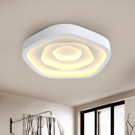 Rose Shape Modern Living Room Bedroom Minimalist LED Ceiling Lamp, Diameter: 430mm(Warm White)-garmade.com