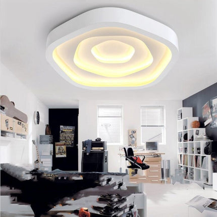 Rose Shape Modern Living Room Bedroom Minimalist LED Ceiling Lamp, Diameter: 630mm(Warm White)-garmade.com