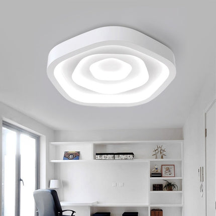 Rose Shape Modern Living Room Bedroom Minimalist LED Ceiling Lamp, Diameter: 780mm(White Light)-garmade.com
