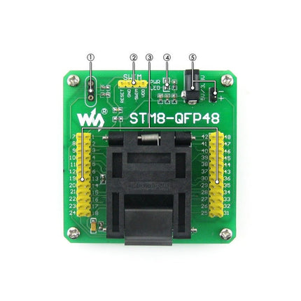 Waveshare STM8-QFP48, Programmer Adapter-garmade.com