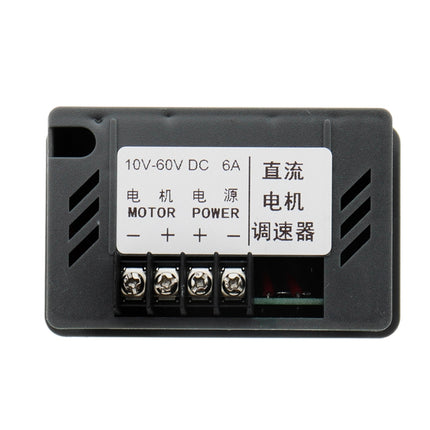 LDTR-WG0265 DC 6A Motor Speed Governor Slow Down Motor Controller Positive And Negative Rotating Control Switch 12V/24V/36V/48V (Black)-garmade.com