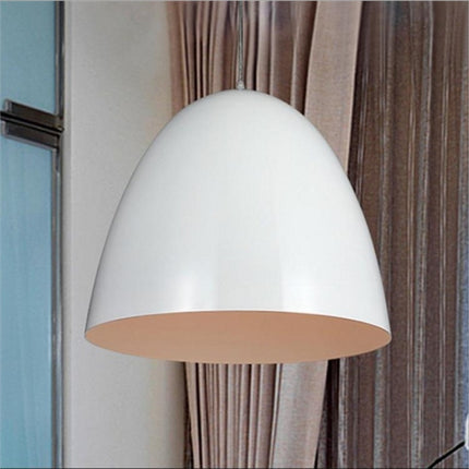 Modern Minimalist Cafe Simple Living Room Bedroom Restaurant Bar Engineering Commercial Lamps, Diameter: 25cm (White)-garmade.com